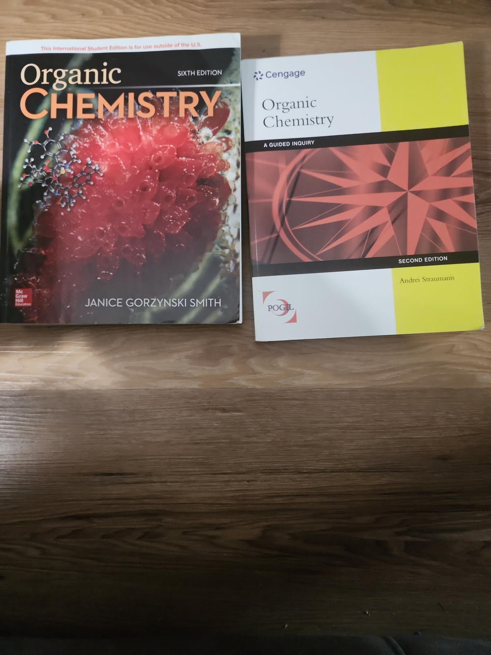 Organic Chemistry Textbooks - Red & Yellow Covers